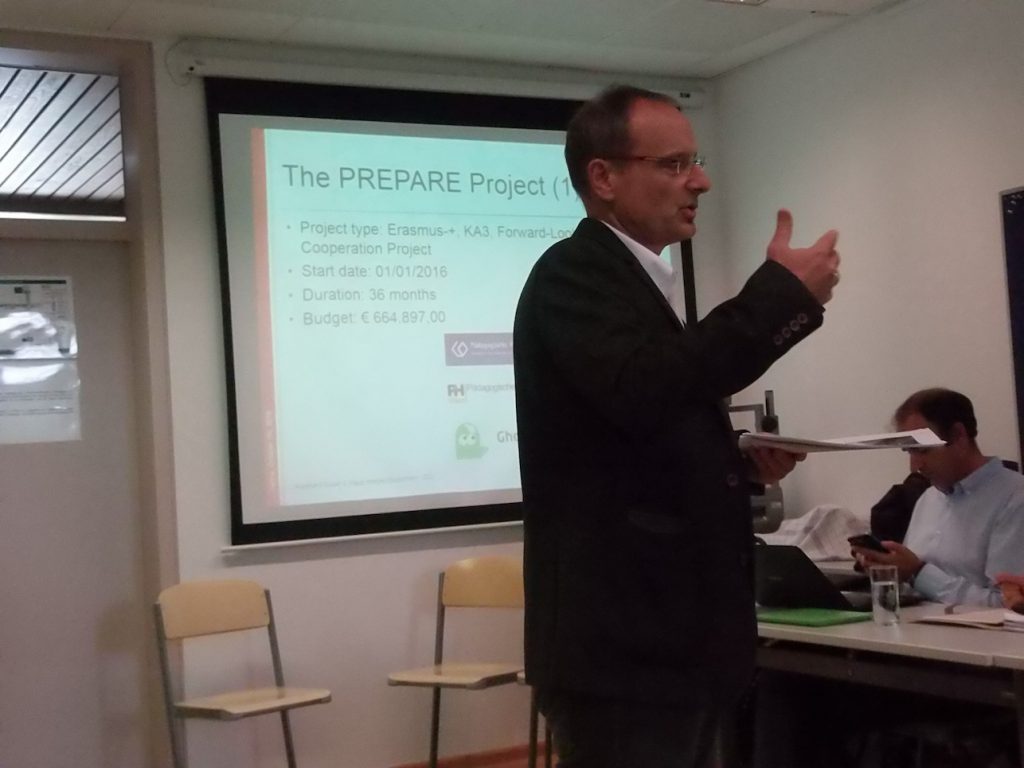 Reinhard Bauer stellt das PREPARE-Projekt vor